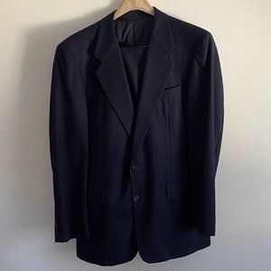 Hickey Freeman Wool Blue Pinstripe Suit Men's 41L
